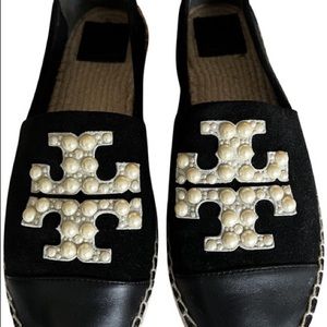 Tory Burch Pearl Logo Espadrille Shoe